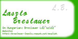 laszlo breslauer business card